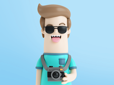 PHOTOGRAPHER 3d camera character illustrator man person photographer