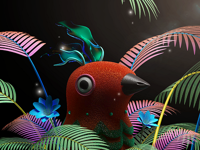 BIRD 3d bird c4d character design illustration