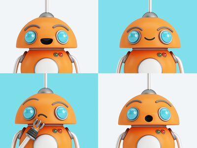 ROBOT 3d c4d character illustration robot