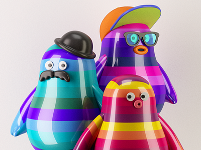 CANDY 3d c4d candy character illustration render