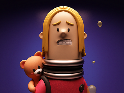 TEDDY & ASTRONAUT 3d astronaut c4d character design illustration render teddy