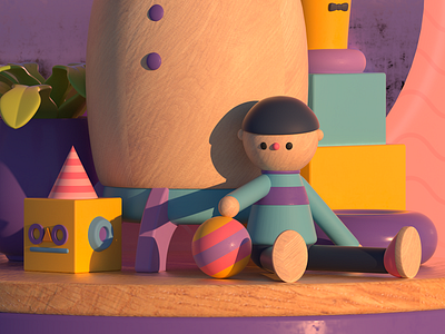 TOY 3d c4d character design illustration render toy