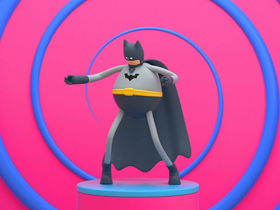 DANCE 3d animation batman c4d character dance design illustration render superhero