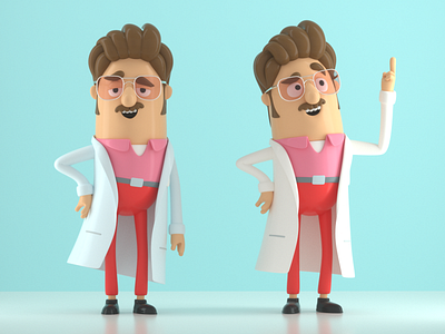 Horny doctor 3d c4d character design doctor idea illustration render