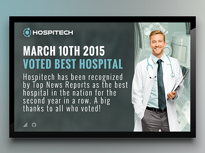 Hospital for Digital Signage calendar doctors events healthcare hospital html lab layout search ui web component widget