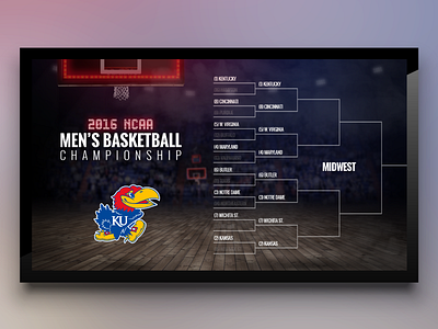Digital Signage for March Madness basketball bracket court digital signage kansas layout march madness ncaa net