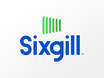 Sixgill Logo blue bright contrast green lines location logo modern movement primary sharp typography