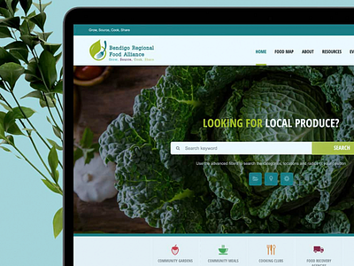 Bendigo Regional Food Alliance design illustration ui vector website
