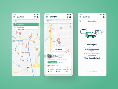 ZapEV | EV Charging Station Finder Web App design electric vehicle ui ux web app