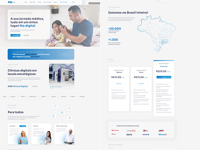 Website Clínica Digital de Saúde design figma graphic design health healthcare ui web webdesigner website