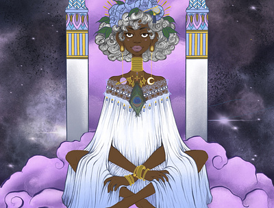 Janus, Goddess of Time graphic design illustration