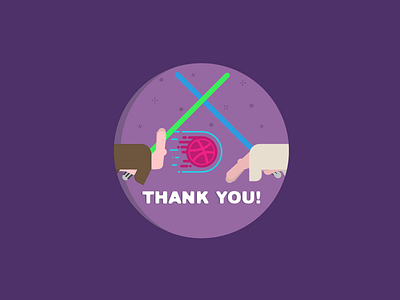 Hey Dribbble! dribbble star wars thank you