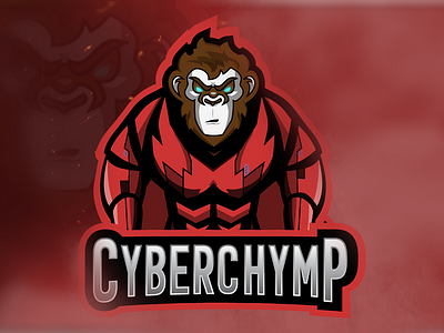 Chimp Mascot Logo ape chimp esports esports logo mascot mascot logo