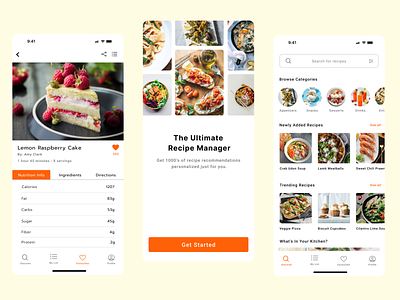 Recipe App Concept - Mobile app colours cooking design food mobile recipe ui visual