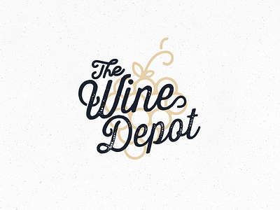 The Wine Depot branding logo wine