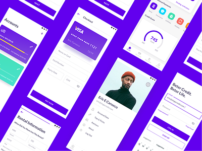 Zingo App app branding credit mobile purple uidesign ux ui design