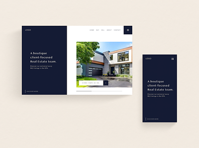 Boutique Real Estate Brokerage design minimal real estate responsive simple typography web design website