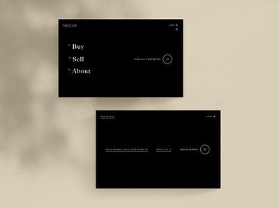 Luxury Real Estate Website design menu minimal real estate simple typography web design website