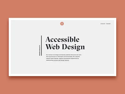 Accessible Web Design accessibility landing minimal simple typography web design website