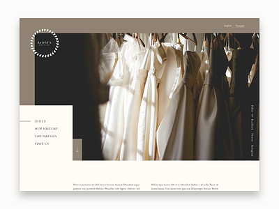 Bridal Boutique bridal fashion landing minimal simple typography web design website website design wedding wedding dress