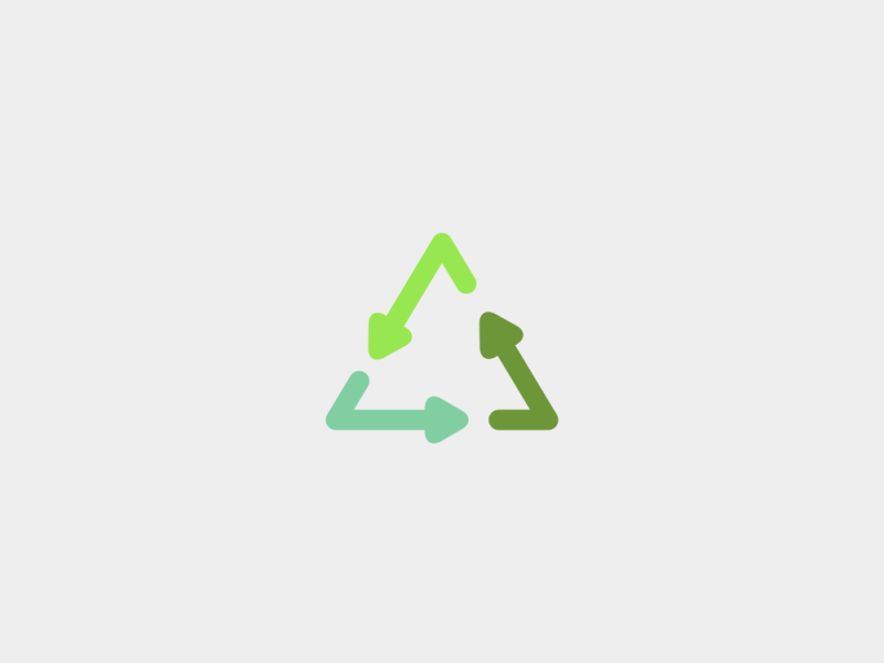Recycle 2d animation flat graphic design motion design motion graphics ouroboros recycle