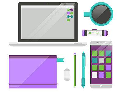 Devices Illustration desktop devices vector