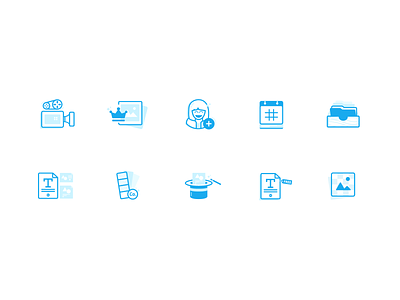 Canva for Work feature icons canva design icon icon design illustration ui ux vector