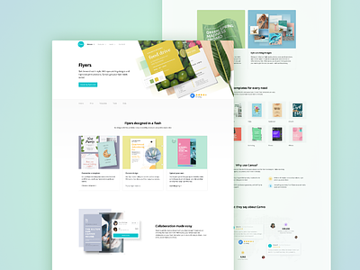 Discover Page | Flyers canva landing page ui ux web design