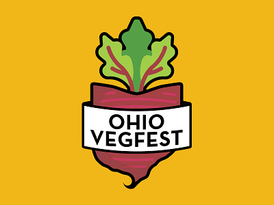 Ohio VegFest logo beet columbus ohio plant based vegan vegetarian vegfest