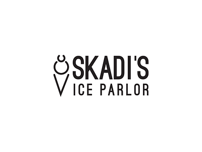 Skadi's Ice Parlor branding ice cream logo