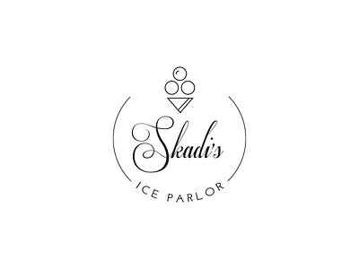 Skadi's Ice Parlor branding gelato ice cream logo upscale