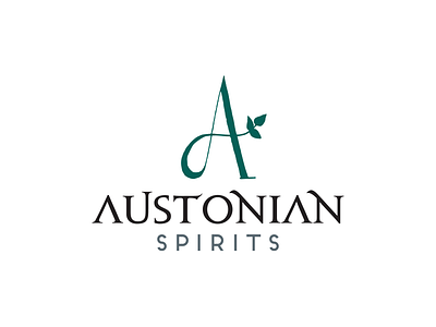 Austonian Spirits alcohol branding logo design