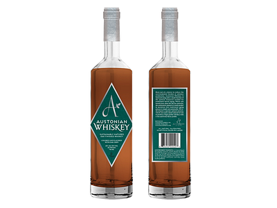 Austonian Whiskey alcohol bottle branding label