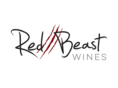Red Beast Wines logo alcohol branding logo wine