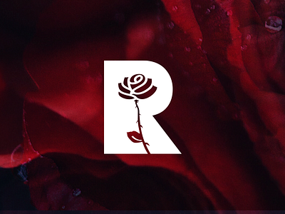 R - 36 Days of Type 36 days of type letter logomark r red rose typography