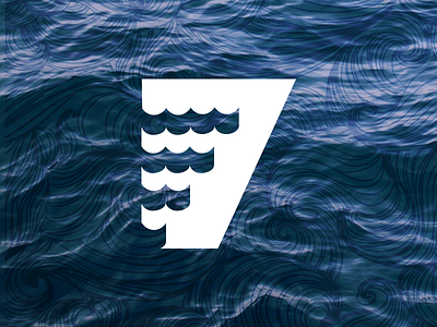 7 - 36 Days of Type 36 days of type 7 logomark number ocean seas typography