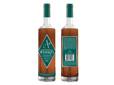 Austonian Whiskey Labels alcohol bottle branding label