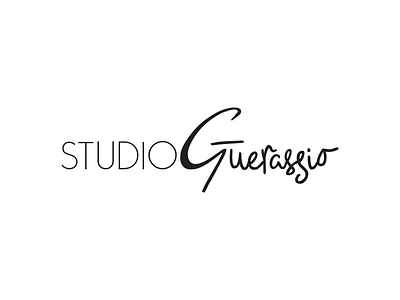 Studio Guerassio new logo black and white brand designer graphic identity logo logo design mark modern simple