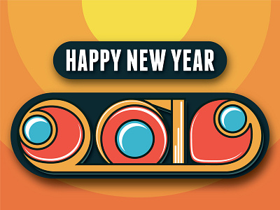The lazy designer wishes happy new year!!! happy new year illustration new year 2019 typography