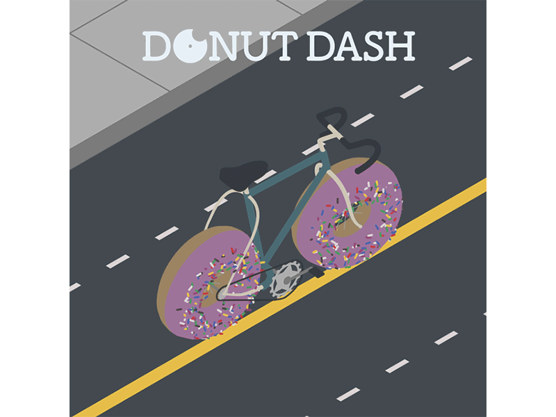 donut dash animation bicycle bike dessert donut donut dash loop seamless loop