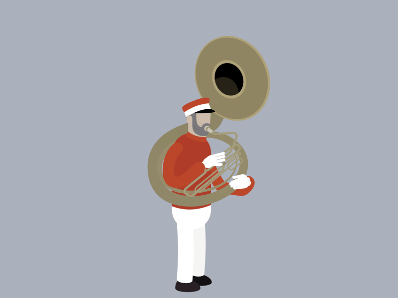 sousaphoner after effects animation illustrator loop sousaphone tuba