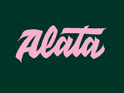 Alata Brush Lettering branding brush brush script calligraphy design icecream lettering logo logotype type