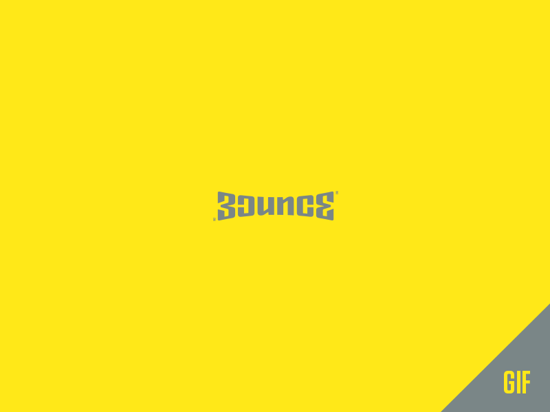 Bounce Logo Final ambigram lettering warped rotatable logo logotype