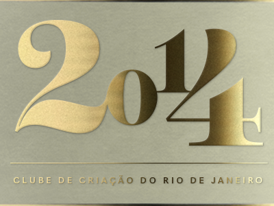 Rio de Janeiro Creative Club FB Page Header 2014. custom type lettering new year