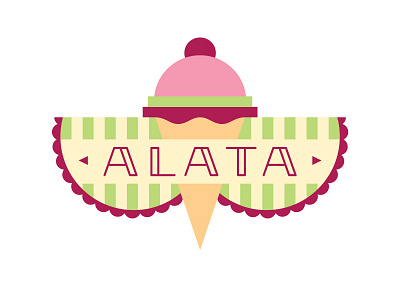 Alata Ice Cream Deco Logo