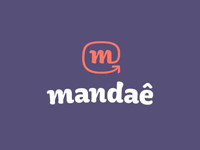 Mandaê Logo Final branding custom type email lettering logo mandae shipping start up symbol