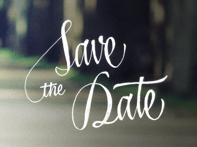 Save The Date Hand lettering