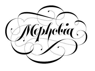 Mephobia Ornaments contrast fluid herb lubalin lettering mephobia ornament spencerian t shirt tom carnase tony dispigna