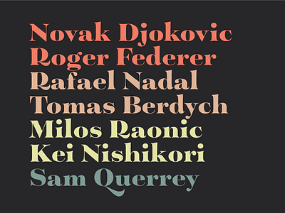 Tennez Development 2015.01.07 70s coralinda curves lowercase organic serif smooth sports tennez tennis typeface