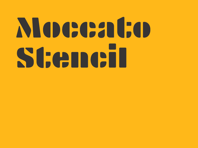 Moccato Stencil custom font font letters stencil typeface typography